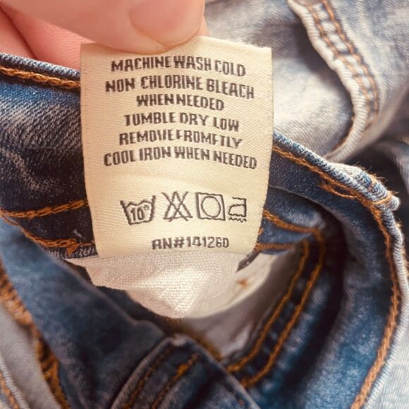 KDNK Comfort Stretch Distressed Moto Denim Jeans - Picture 16 of 16